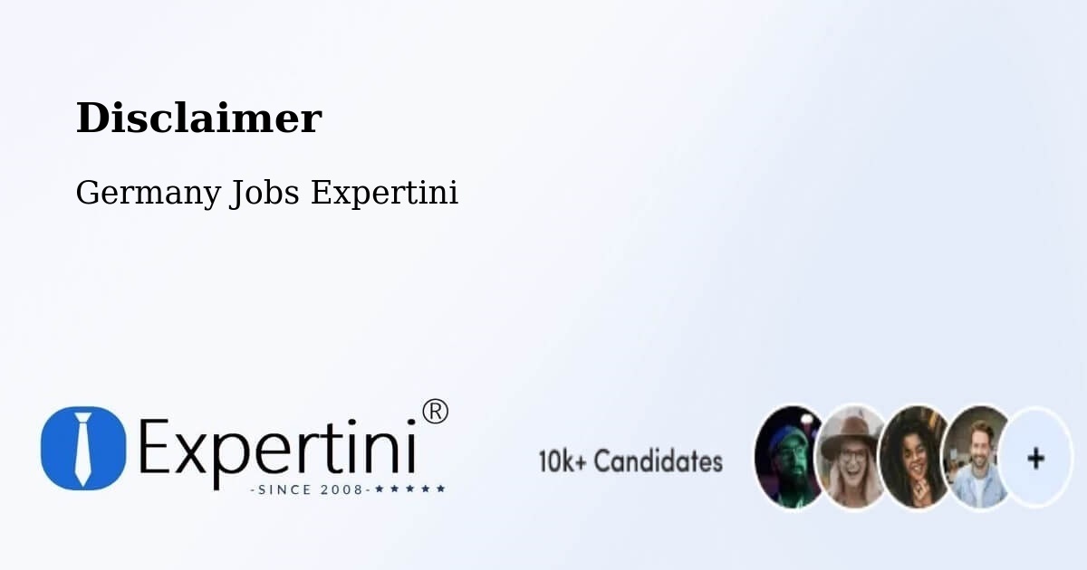 Disclaimer – Seefeld - Germany Jobs Expertini